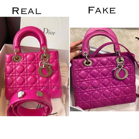 real vs fake lady dior|is a dior bag real.